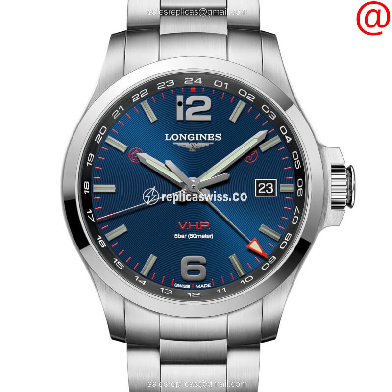 Longines CONQUEST Quartz - Blue Dial, Steel Case - Silver Steel Strap