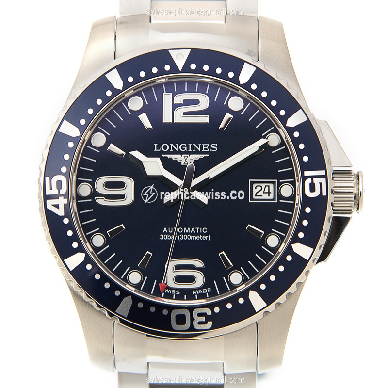 Longines CONQUEST Replica - Automatic - Steel Case - Blue Dial - Silver Clasp