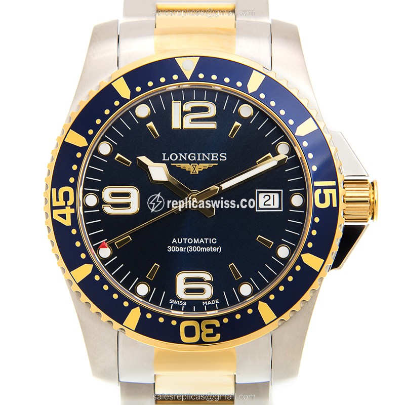 Longines Conquest Replica - Automatic - Blue Dial, Steel Case, Gold Clasp
