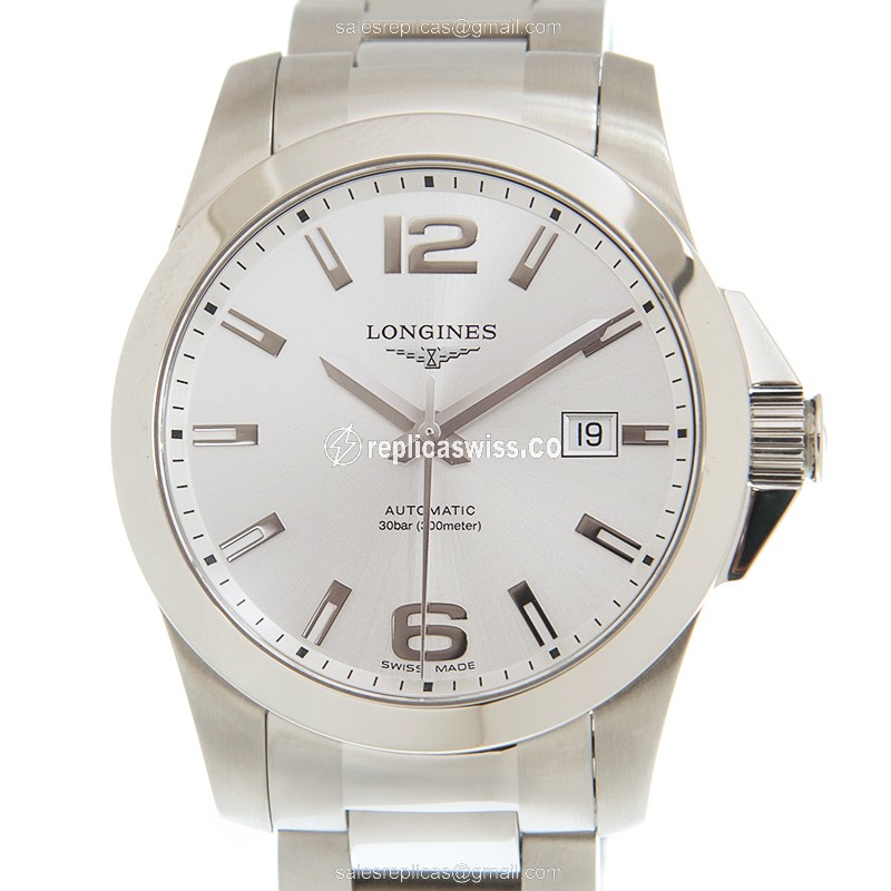 Longines CONQUEST Replica - Automatic - Silver Dial - Steel Case - Luxury Replica CONQUEST Watch