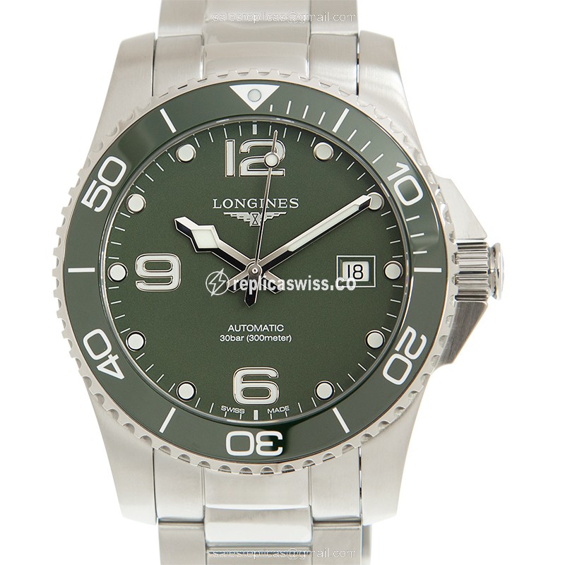 Longines Conquest Replica - Automatic - Ceramic - Green Dial, Steel Case & Clasp