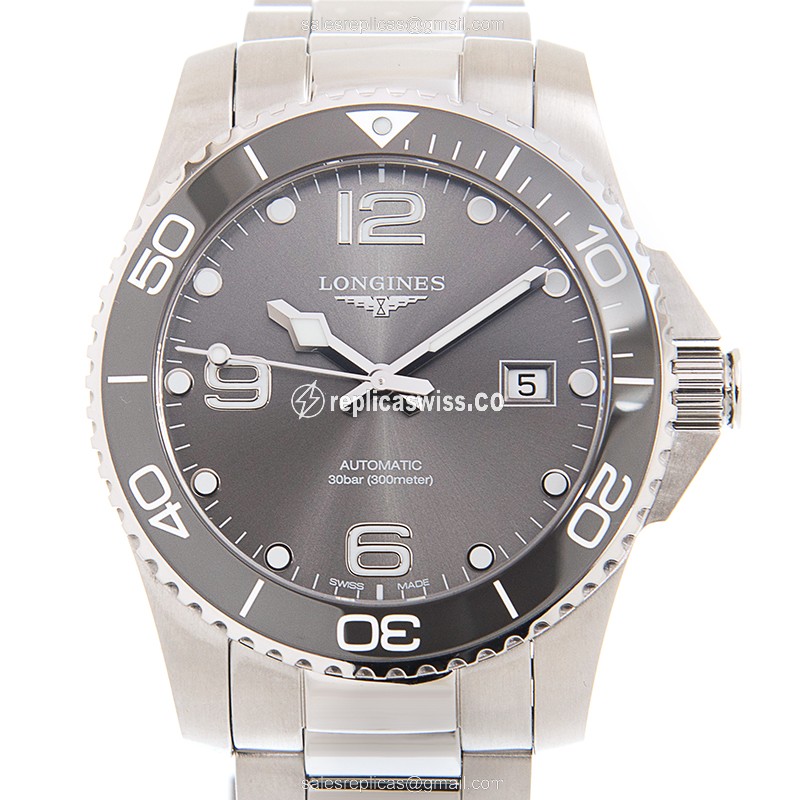 Longines CONQUEST Replica - Automatic - Steel Case - Gray Dial - Silver Clasp - Luxury  Watch