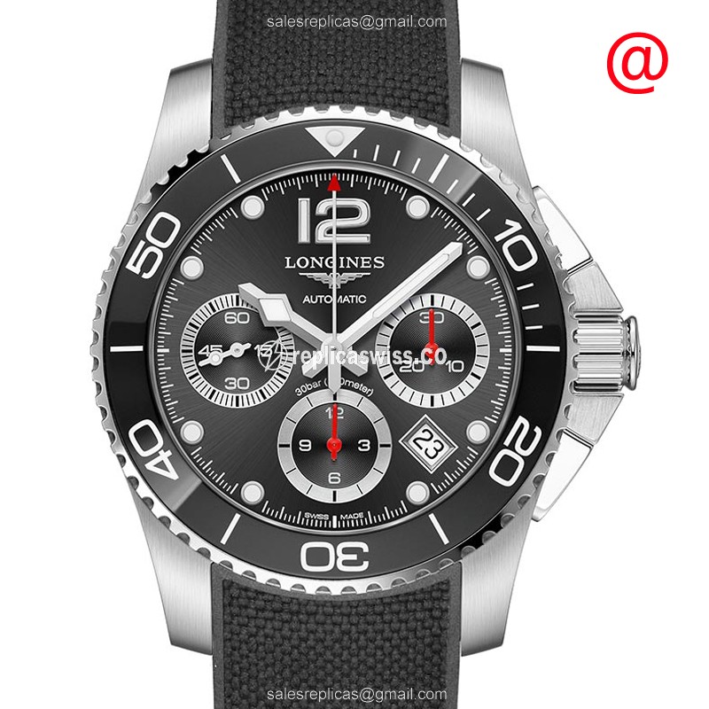 Longines Conquest Replica - Automatic - Steel Case, Gray Dial - Rubber Strap
