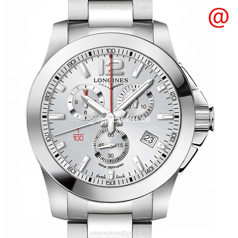 Longines CONQUEST Quartz - Silver Dial, Steel Case - Clasp - Luxury Replica CONQUEST Watch
