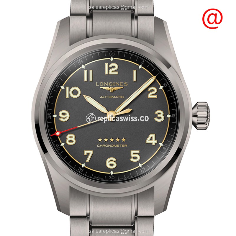 Longines L3.810.1.53.6 Replica - Titanium Case, Gray Dial - Automatic Movement - Luxury Replica SPIRIT Watch
