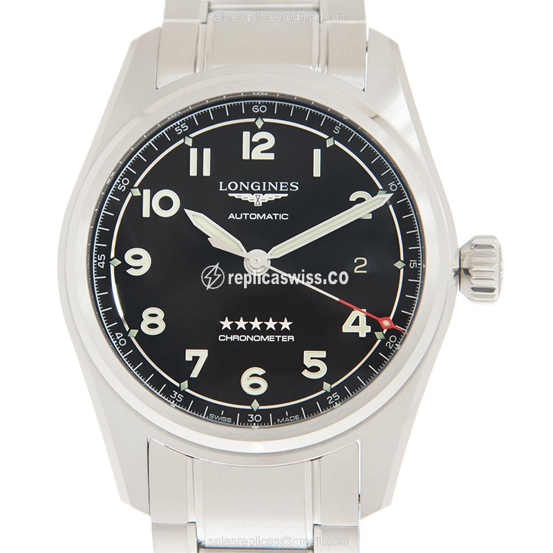 Longines L3.810.4.53.6 Replica - Automatic - Stainless Steel Case - White Dial - Luxury Replica SPIRIT Watch
