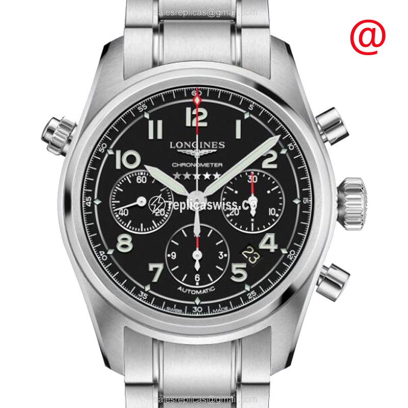 Rolex L3.820.4.53.6 Replica | Automatic | Stainless Steel | Black Dial, Silver Clasp - Luxury Replica SPIRIT Watch