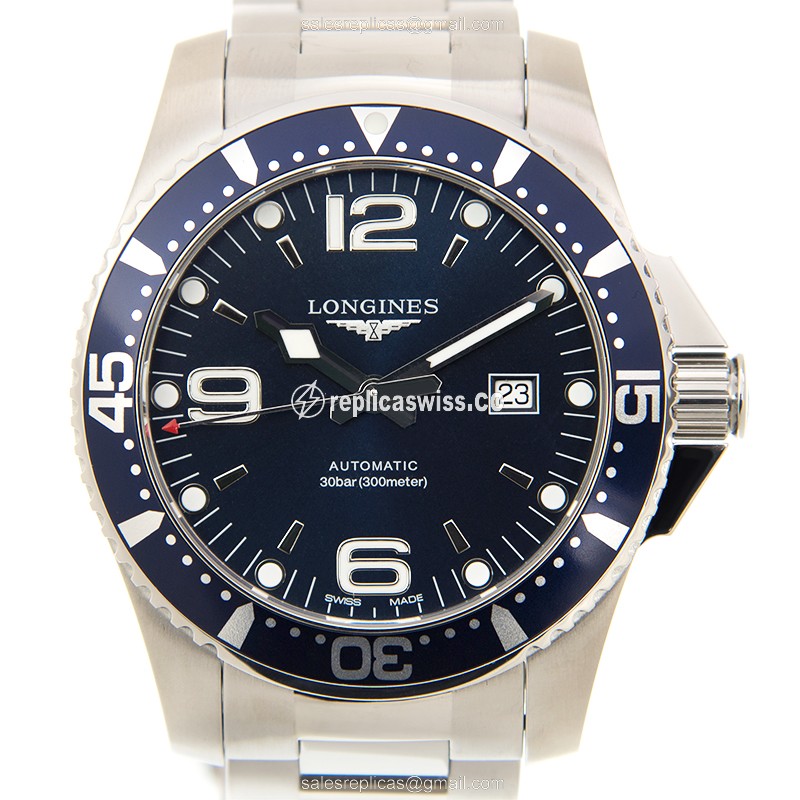 Longines Conquest Replica - Automatic - Steel Case, Blue Dial on Silver Steel Strap