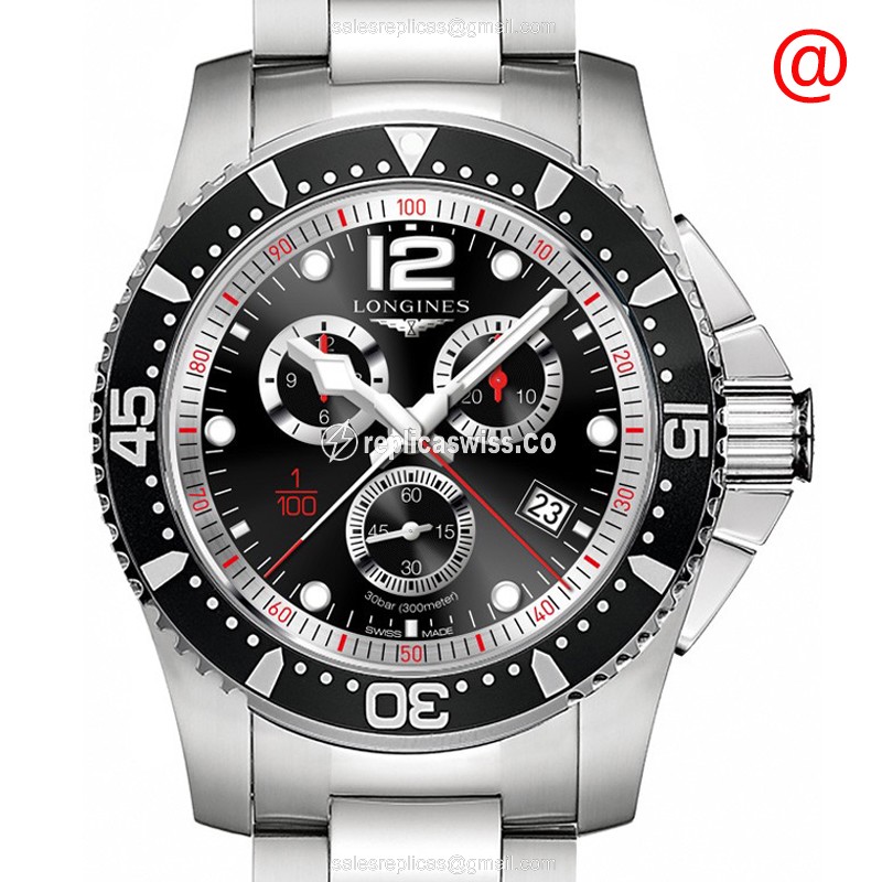 Longines CONQUEST Replica - Quartz - Steel Case, Black Dial, Silver Clasp - Luxury Replica CONQUEST Watch