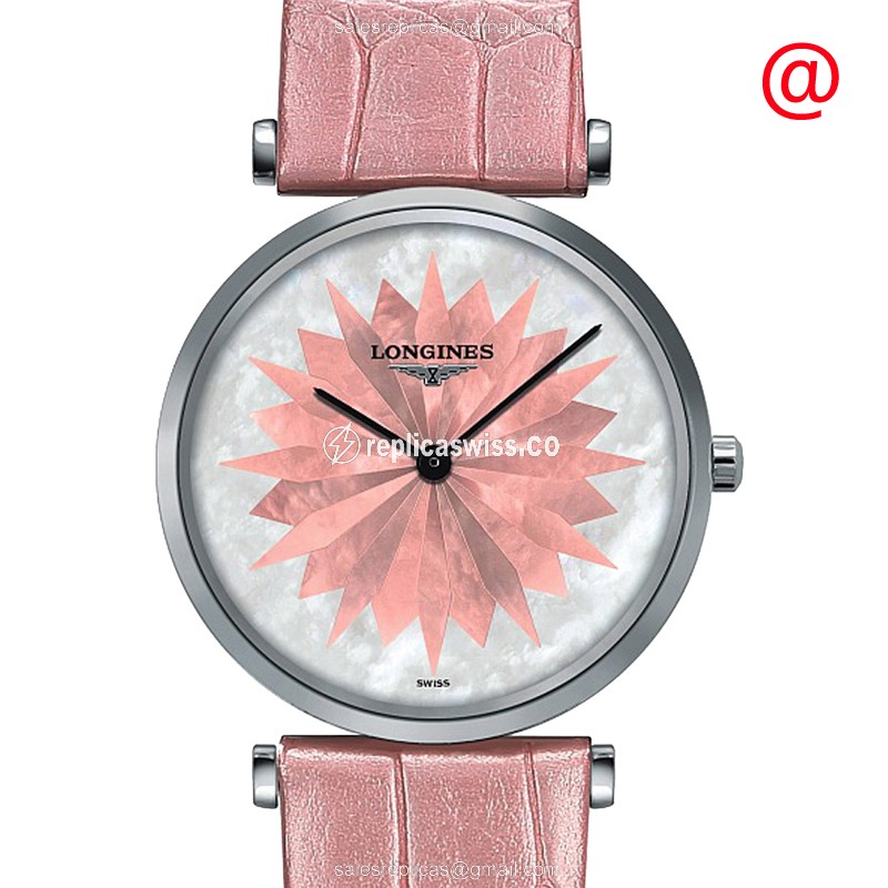 Longines LA GRANDE Quartz - Pink Dial, Steel Case - Buckle Clasp - Luxury Replica LA GRANDE Watch