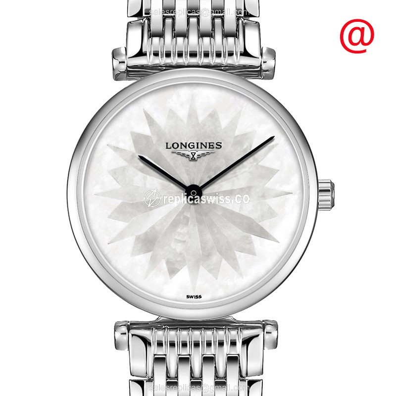 Longines L4.209.4.05.6 Replica - Quartz - Steel Case, White Dial - Silver Steel Clasp - Luxury Replica LA GRANDE Watch