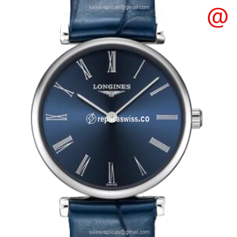 Longines L4.209.4.94.2 Replica - Quartz - Blue Dial - Leather Strap - Buckle Clasp - Luxury Replica LA GRANDE Watch