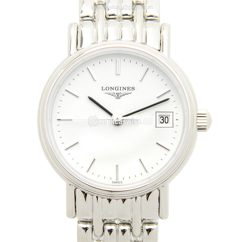 Longines Presence Replica - Quartz - Stainless Steel - White Dial - Luxury  Watch