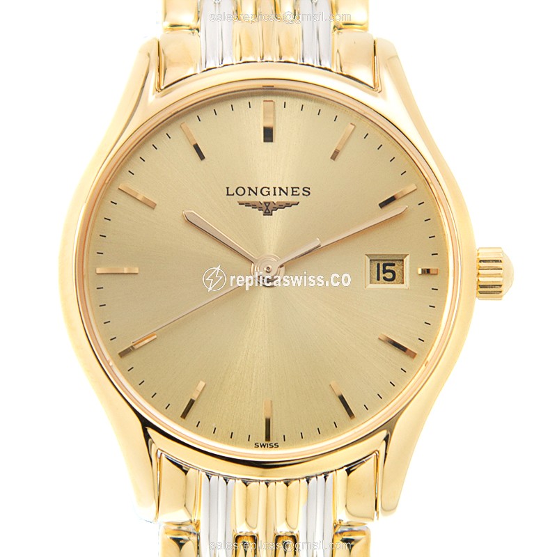 Longines Lyre Quartz Gold-Plated - Stainless Steel Case | Gold Dial | Clasp