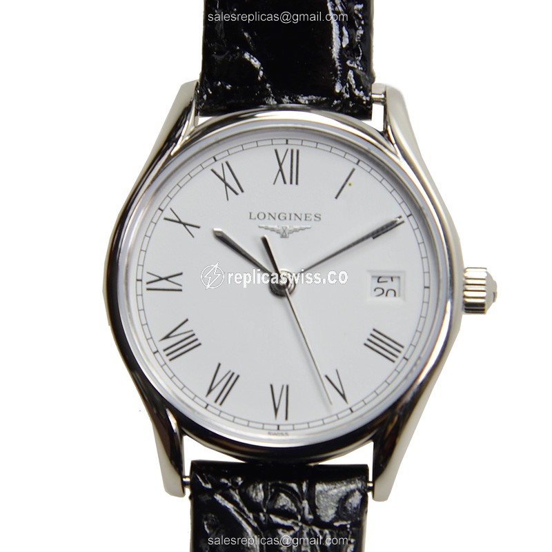 Longines L4.259.4.11.2 Replica - Quartz - Stainless Steel - Beige Dial - Leather Strap