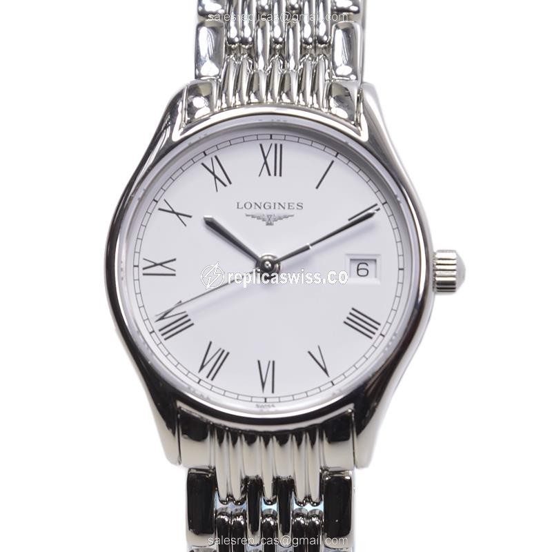 Longines Lyre Quartz Replica - Stainless Steel - White Dial, Silver Clasp - Luxury Replica LONGINES LYRE Watch