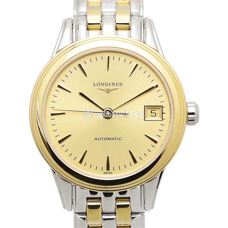 Longines Flagship Replica | Automatic | Gold PVD Case | Silver Strap