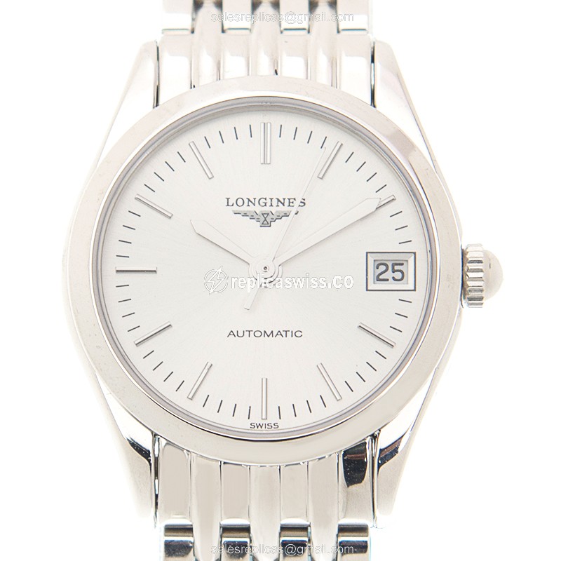 Longines Presence Replica - Automatic - Stainless Steel - Gray Dial - Silver Clasp - Luxury Replica PRESENCE Watch