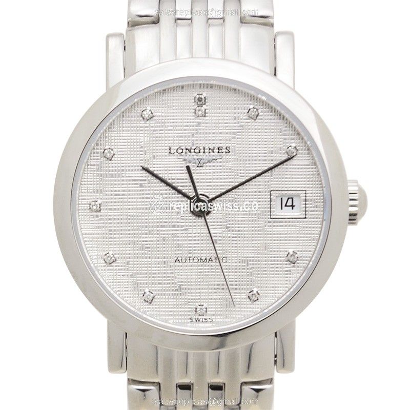 Longines L4.309.4.77.6 Replica - Automatic - Steel Case, Silver Dial on Silver Strap - Luxury Replica ELEGANT Watch