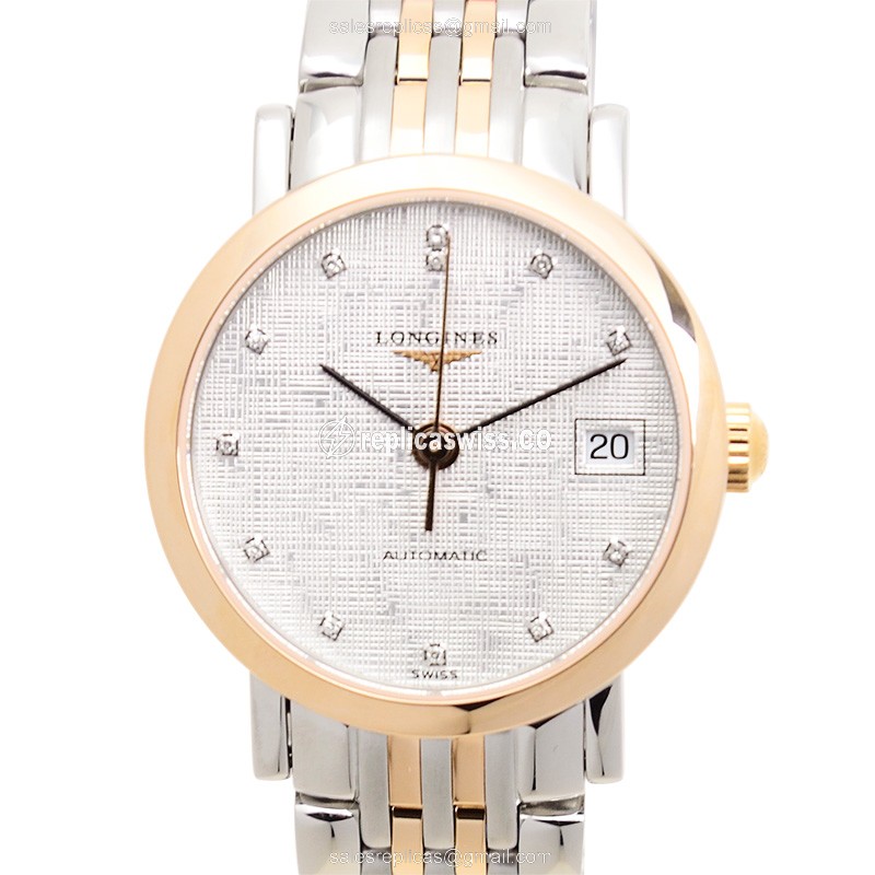 Longines L4.309.5.77.7 Replica - Automatic - 18kt Rose Gold Case - Silver Dial