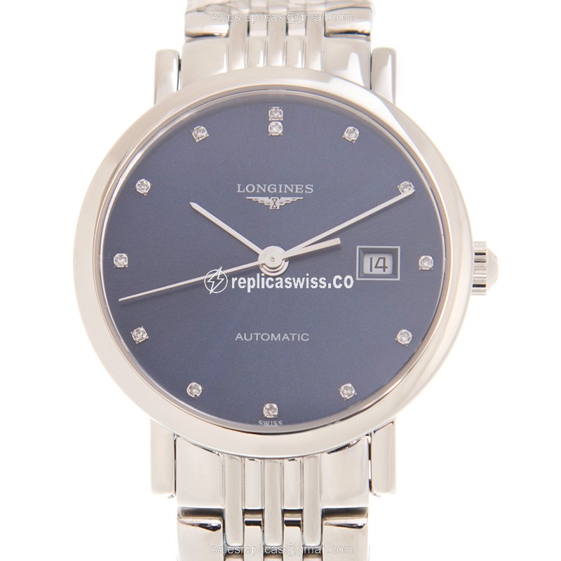 Longines L4.310.4.97.6 Replica - Automatic - Steel Case - Blue Dial, Silver Clasp