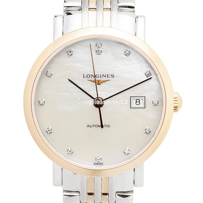 Longines L4.310.5.87.7 Replica - Automatic - Rose Gold & Steel - White Dial
