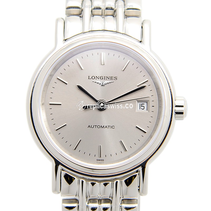 Longines Presence Replica - Automatic | Steel Case | Silver Dial | Silver Strap - Luxury Replica PRESENCE Watch