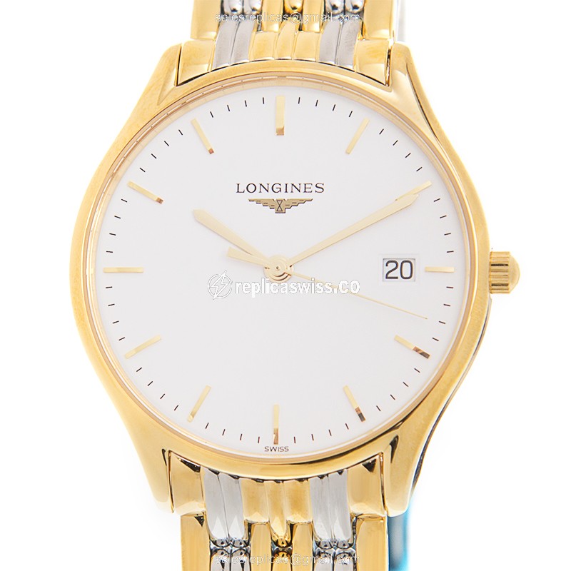 Longines Lyre Quartz - Gold-Plated & Steel - White Dial - Gold Strap