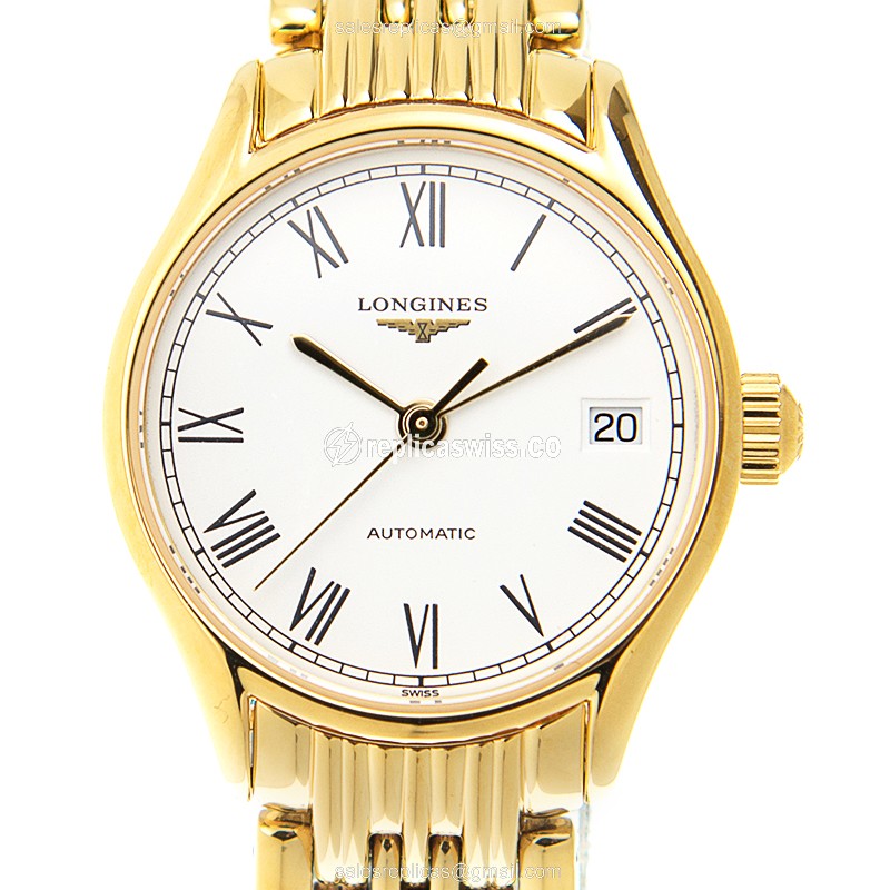 Longines Lyre Replica - Automatic - Gold-Plated Case - White Dial