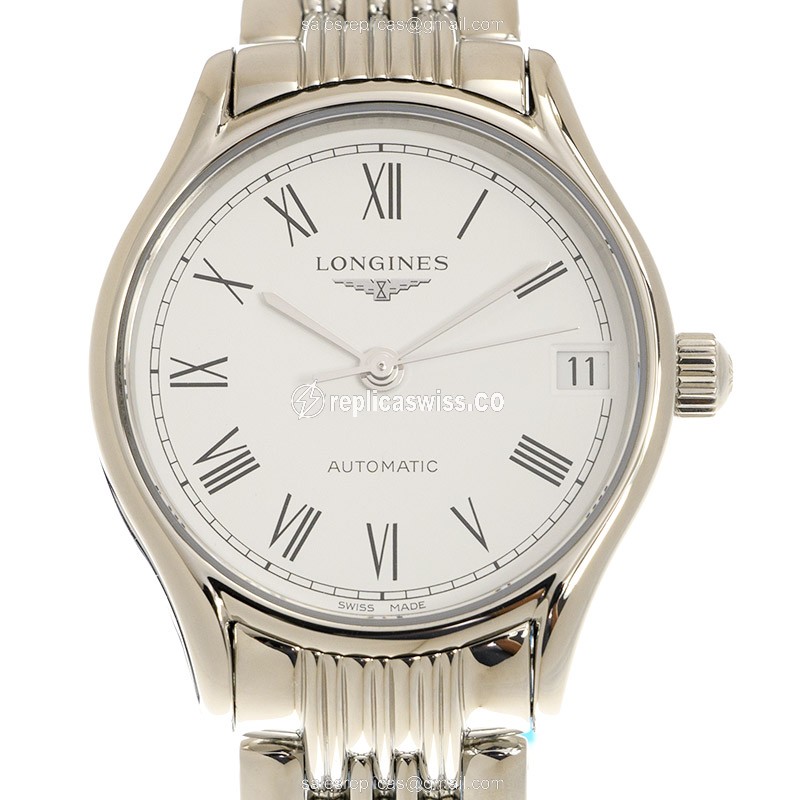 Longines Lyre Replica - Automatic - Stainless Steel - White Dial, Silver Clasp