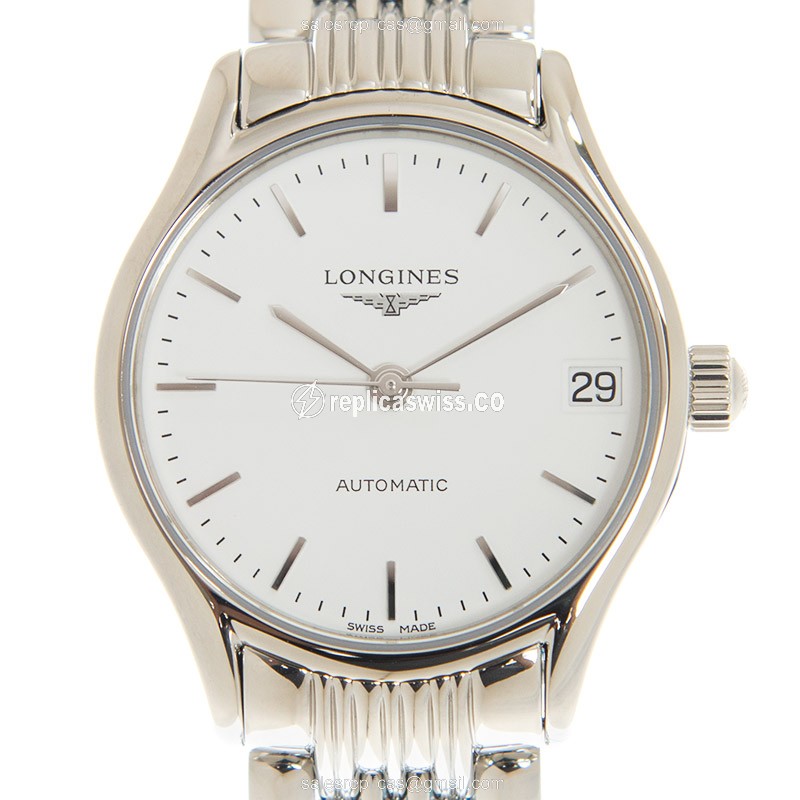 Longines Lyre Replica - Automatic - Stainless Steel - White Dial - Silver Clasp