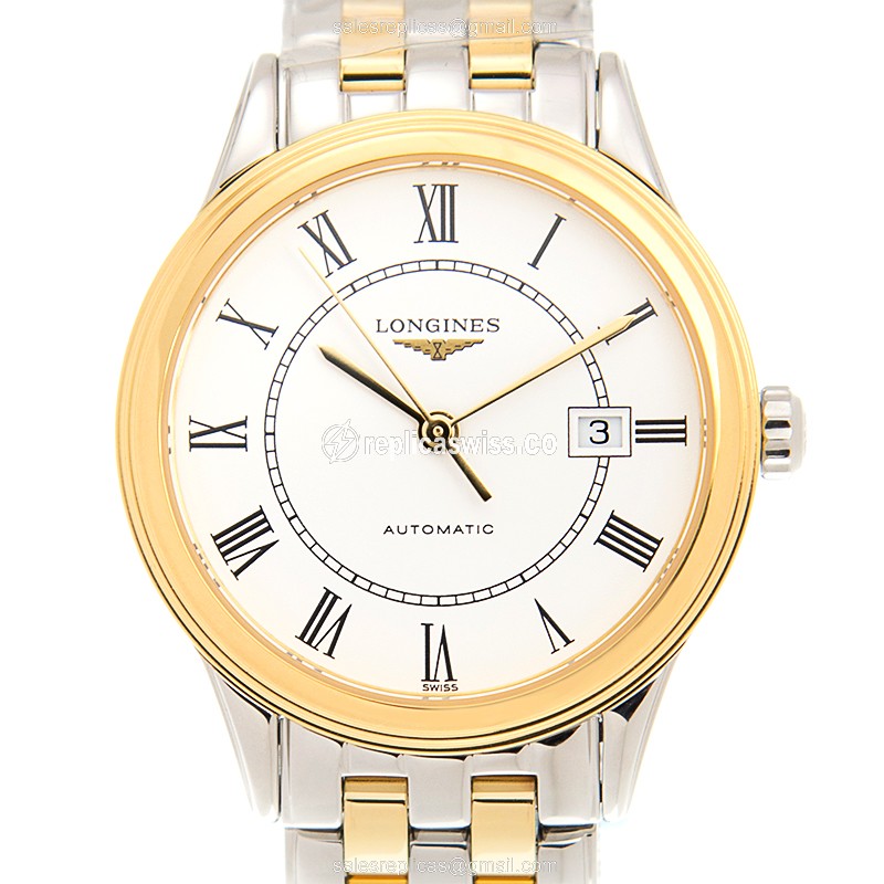 Longines L4.374.3.21.7 Flagship - Automatic - White Dial on Gold PVD Strap