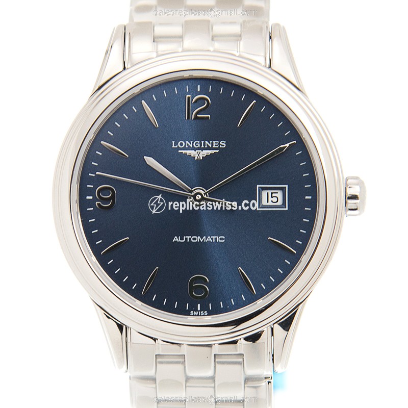 Longines L4.374.4.96.6 Flagship - Automatic - Steel Case - Silver Dial - Clasp - Sapphire Crystal - Luxury Replica FLAGSHIP Watch