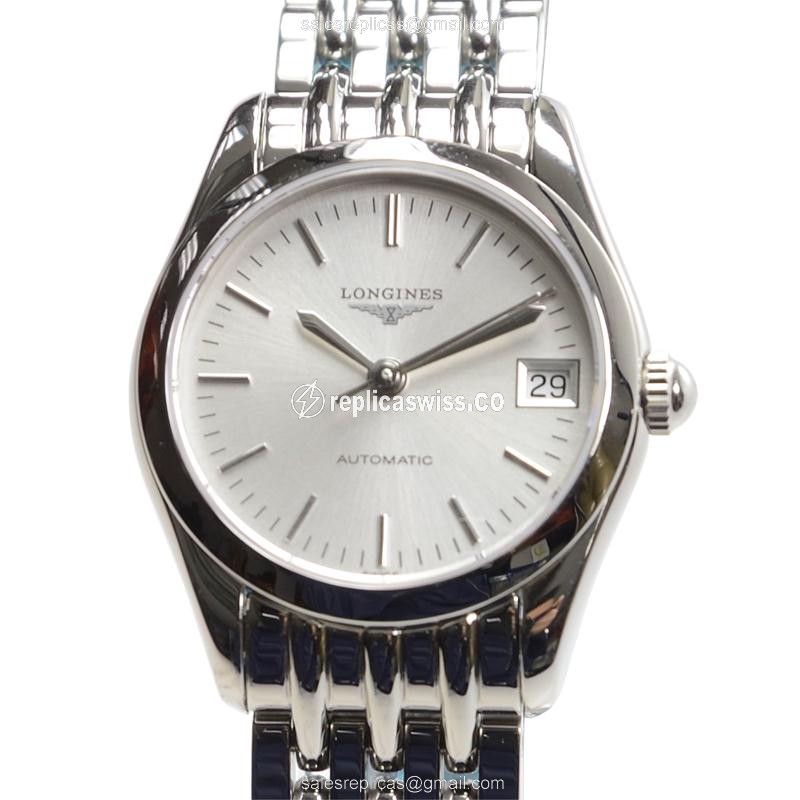 Longines L4.398.4.72.6 Replica - Automatic - Stainless Steel - White Dial - Luxury  Watch
