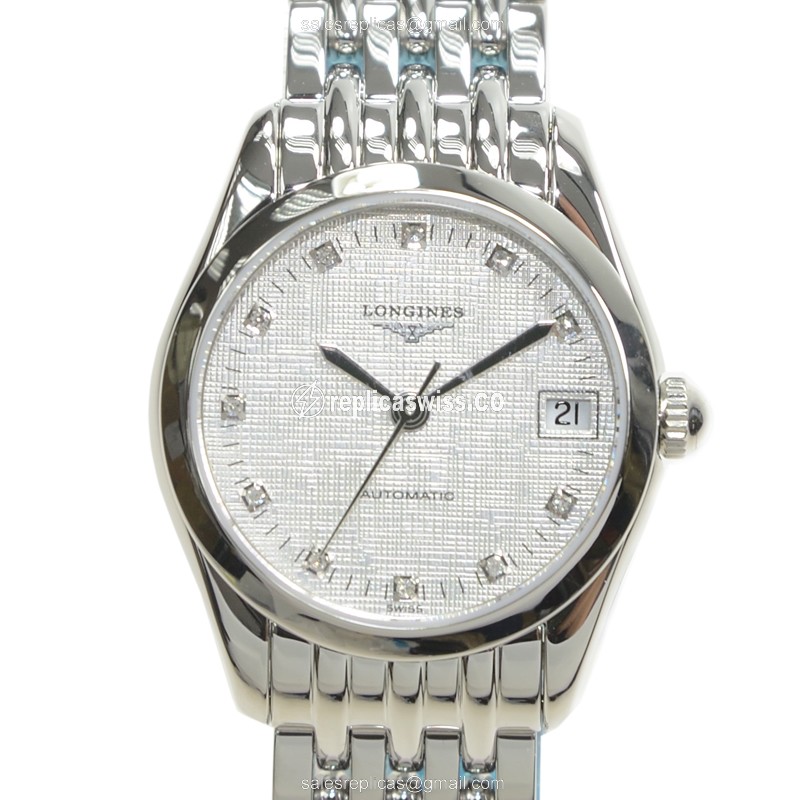 Longines L4.398.4.77.6 Replica - Automatic - Stainless Steel - Silver Dial, Steel Strap - Luxury Replica ELEGANT SERIES Watch