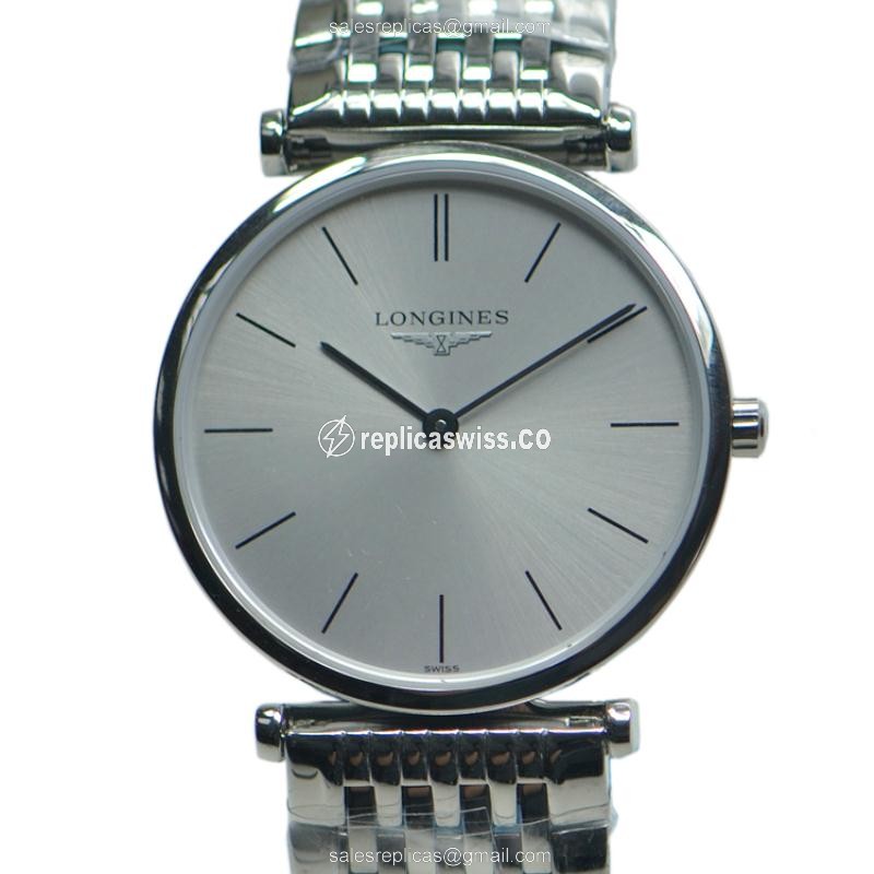 Longines L4.512.4.72.6 Replica - Quartz - Stainless Steel Case - Silver Dial - Luxury Replica LA GRANDE Watch