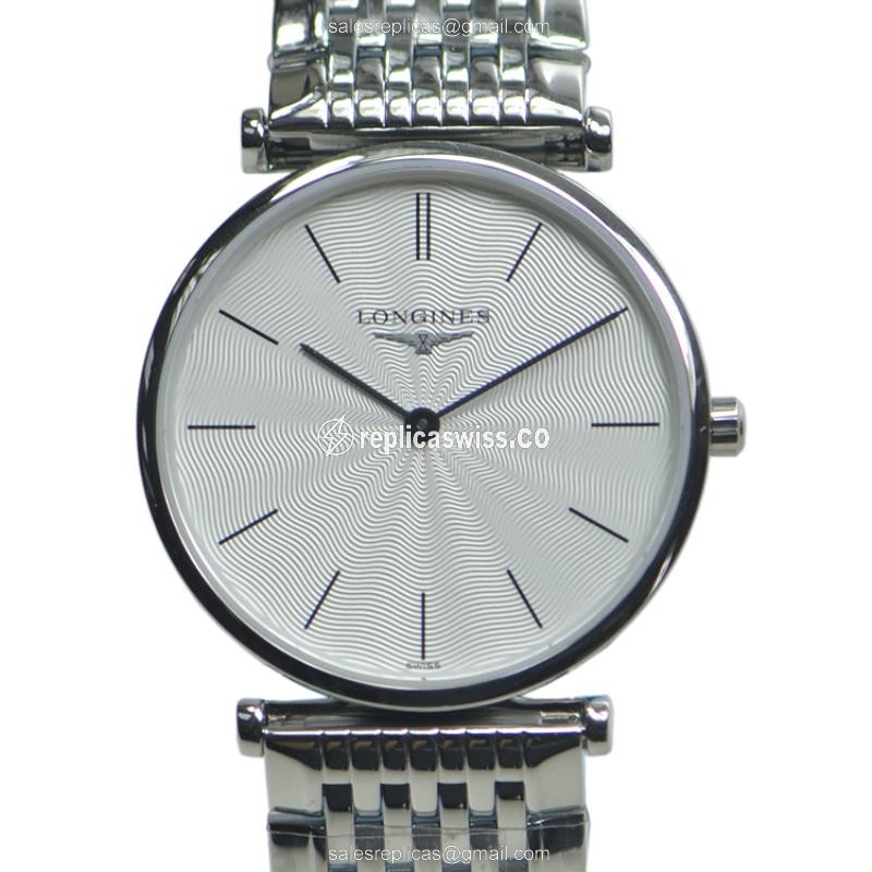 Longines L4.512.4.73.6 Replica - Quartz - Stainless Steel Case - Silver Dial - Luxury Replica LA GRANDE Watch