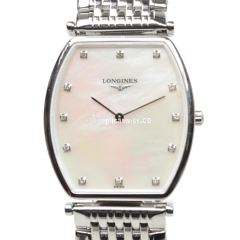 Longines L4.705.4.87.6 Replica - Quartz - Steel Case - White Dial, Silver Clasp - Luxury  Watch