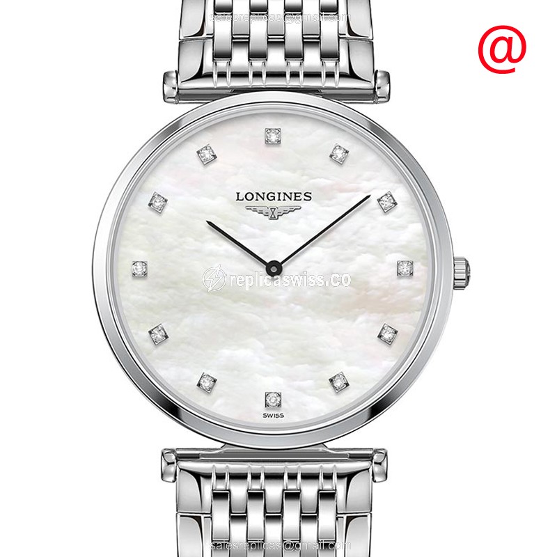 Longines LA GRANDE Quartz - Stainless Steel Case, White Dial, Silver Clasp - Luxury Replica LA GRANDE Watch