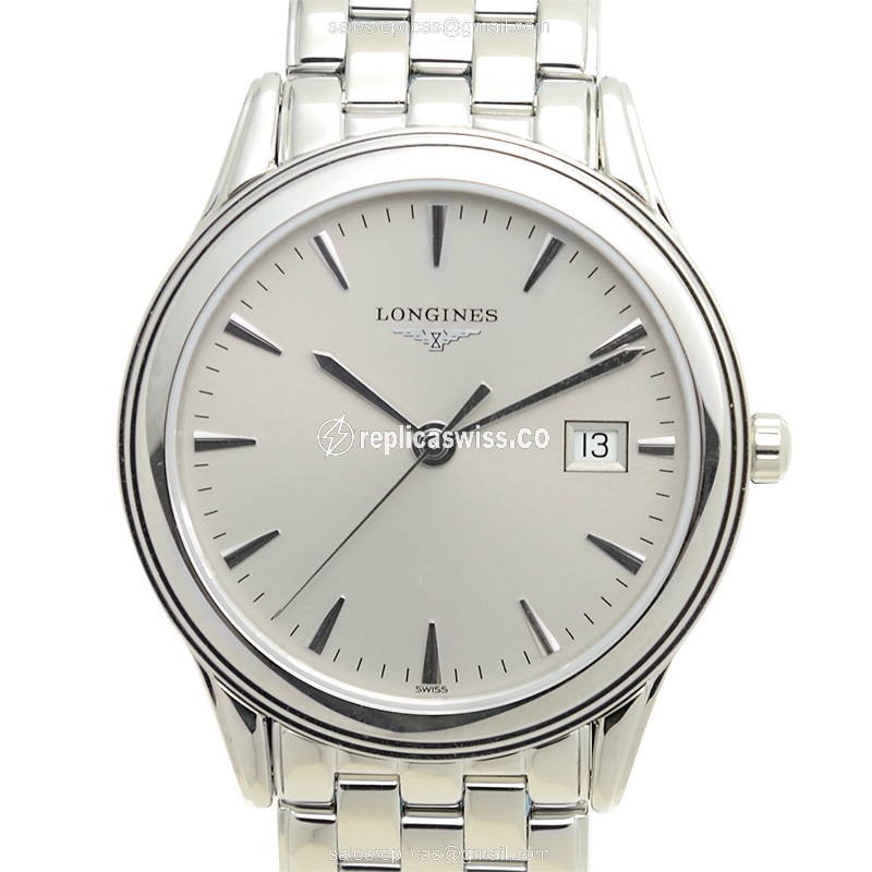 Longines L4.716.4.72.6 Replica - Quartz - Silver Case, Dial, Clasp - Silver Steel Strap