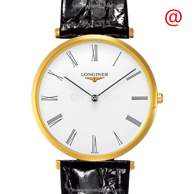 Longines L4.755.2.11.2 Replica - Quartz - Gold-Plated - Stainless Steel Case - White Dial