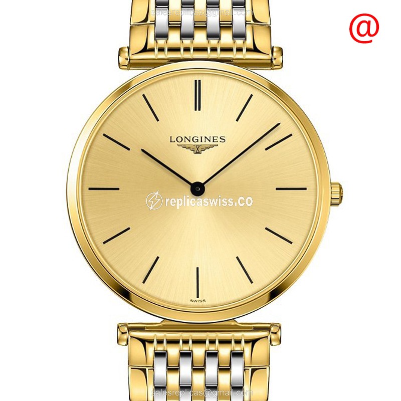 Longines L4.755.2.32.7 Replica - Quartz - PVD Gold Case - Gold Dial, Gold Clasp - Luxury  Watch