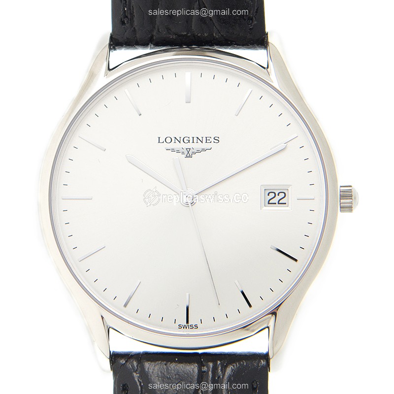 Longines Lyre Quartz - Stainless Steel Case, White Dial - Black Alligator Strap