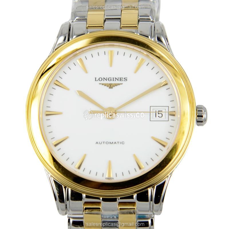 Rolex L4.774.3.22.7 Replica - Automatic | 18kt Gold & Steel | White Dial | Silver Clasp