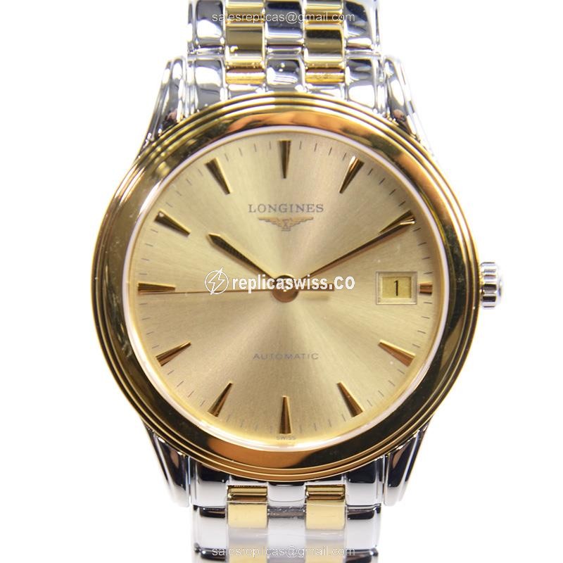 Longines L4.774.3.32.7 Replica - Automatic - PVD Gold - Gold Dial on Gold Strap