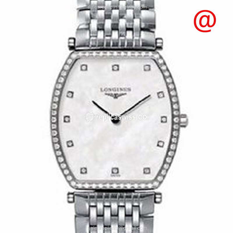 Longines L4.789.0.87.6 Replica - Quartz - Stainless Steel Case, Diamonds, White Dial