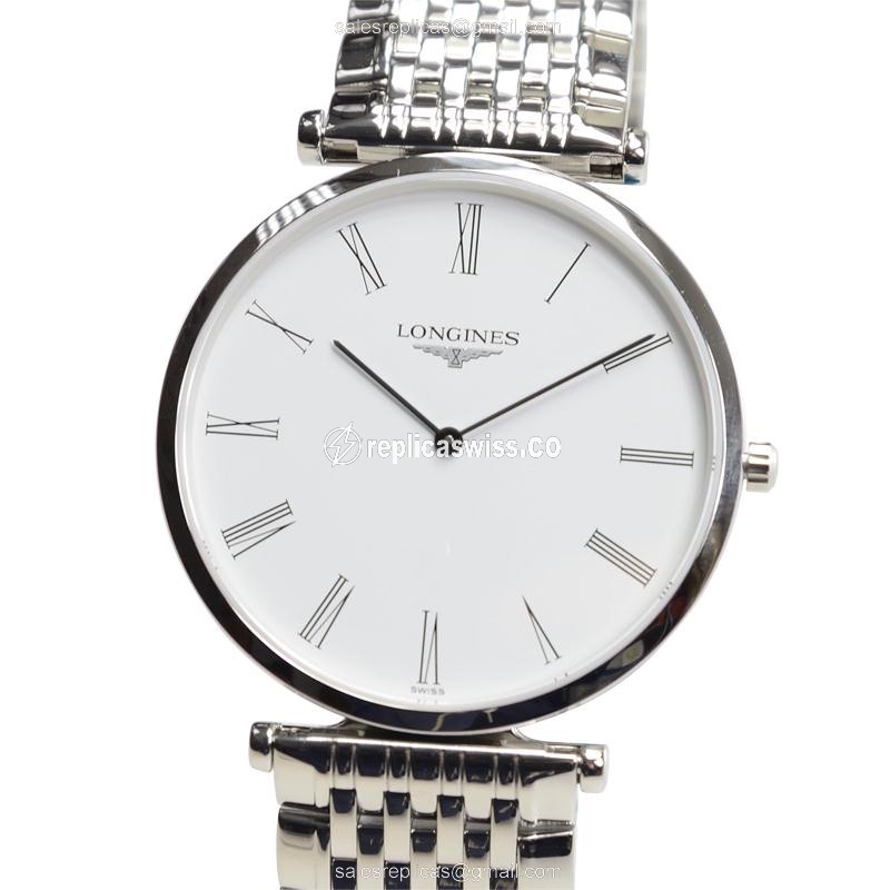 Longines L4.800.4.11.6 Replica - Quartz - Stainless Steel Case, White Dial - Luxury Replica LA GRANDE Watch
