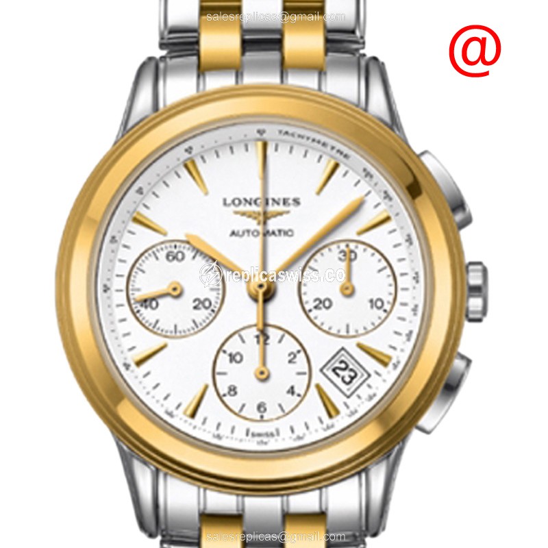 Longines L4.803.3.22.7 Replica - Automatic - 18kt Gold Case - White Dial