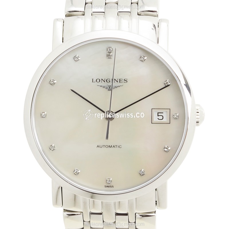 Longines L4.809.4.87.6 Replica - Automatic - White Dial on Steel - Silver Clasp
