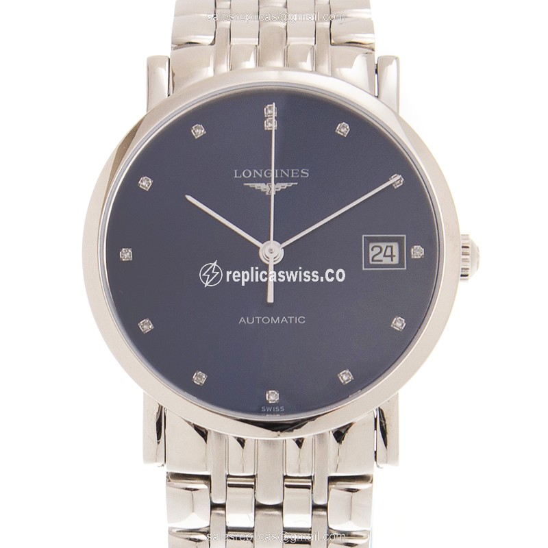 Longines L4.809.4.97.6 Replica - Automatic - Steel Case - Blue Dial on Silver Strap